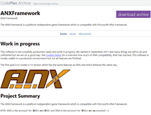 Tablet Screenshot of anxframework.codeplex.com