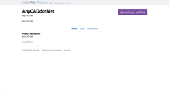 Desktop Screenshot of anycaddotnet.codeplex.com