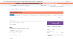 Desktop Screenshot of amazons3umbraco.codeplex.com