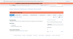 Desktop Screenshot of adreplicationmodule.codeplex.com
