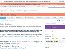 Tablet Screenshot of agunit.codeplex.com