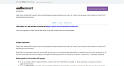 Desktop Screenshot of anthemnxt.codeplex.com