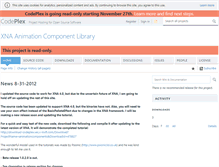 Tablet Screenshot of animationcomponents.codeplex.com