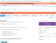 Tablet Screenshot of amazingwpfcontrols.codeplex.com
