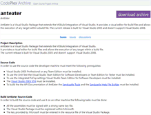 Tablet Screenshot of anteater.codeplex.com
