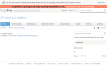 Tablet Screenshot of 23umbraco.codeplex.com