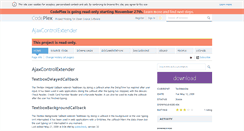 Desktop Screenshot of ajaxcontrolextender.codeplex.com