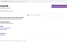 Tablet Screenshot of anycad.codeplex.com