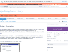 Tablet Screenshot of ajaxdialogcontrols.codeplex.com