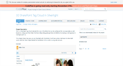 Desktop Screenshot of 3dsharepointtagcloud.codeplex.com