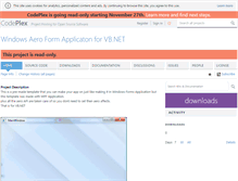 Tablet Screenshot of aeroformforvb.codeplex.com